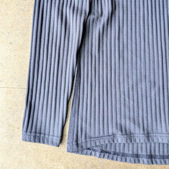 Craft Women's Active Extreme X Zip Baselayer Navy Blue Ribbed Knit Long Sleeve - Picture 3 of 9